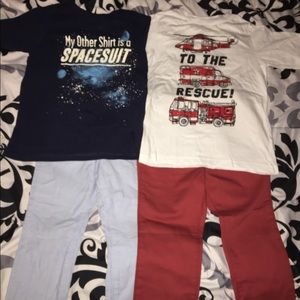 BUNDLE! 2 set pants and 2 tees size 4T